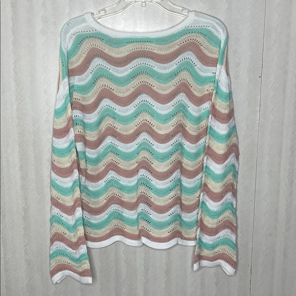 ❤️ SHEIN Sweater chevron design Size Large - Picture 3 of 5